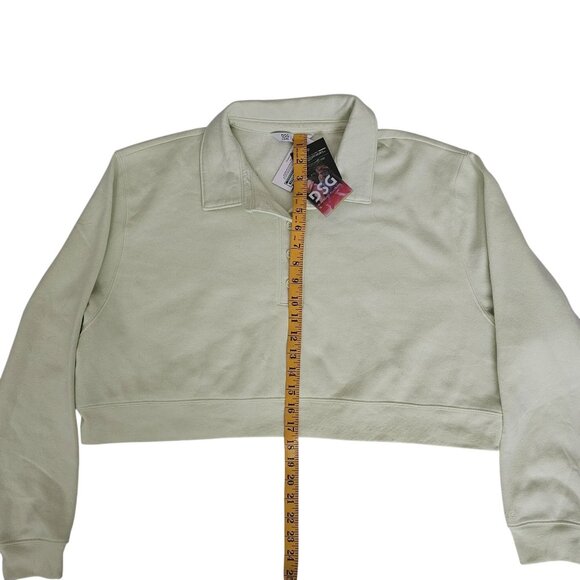 DSG Twitch Alison  Women's Favorite Fleece Collared Cropped Sweater Large NWT - Picture 11 of 11